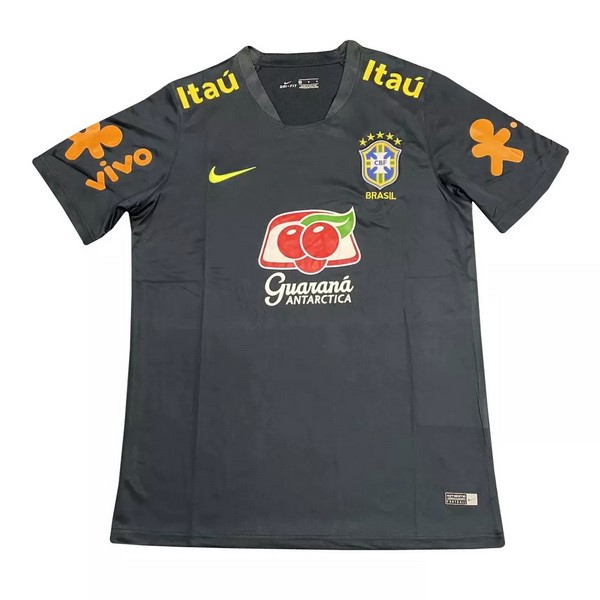 Trainingsshirt Brasilien 2021 Schwarz Günstige Fußballtrikots